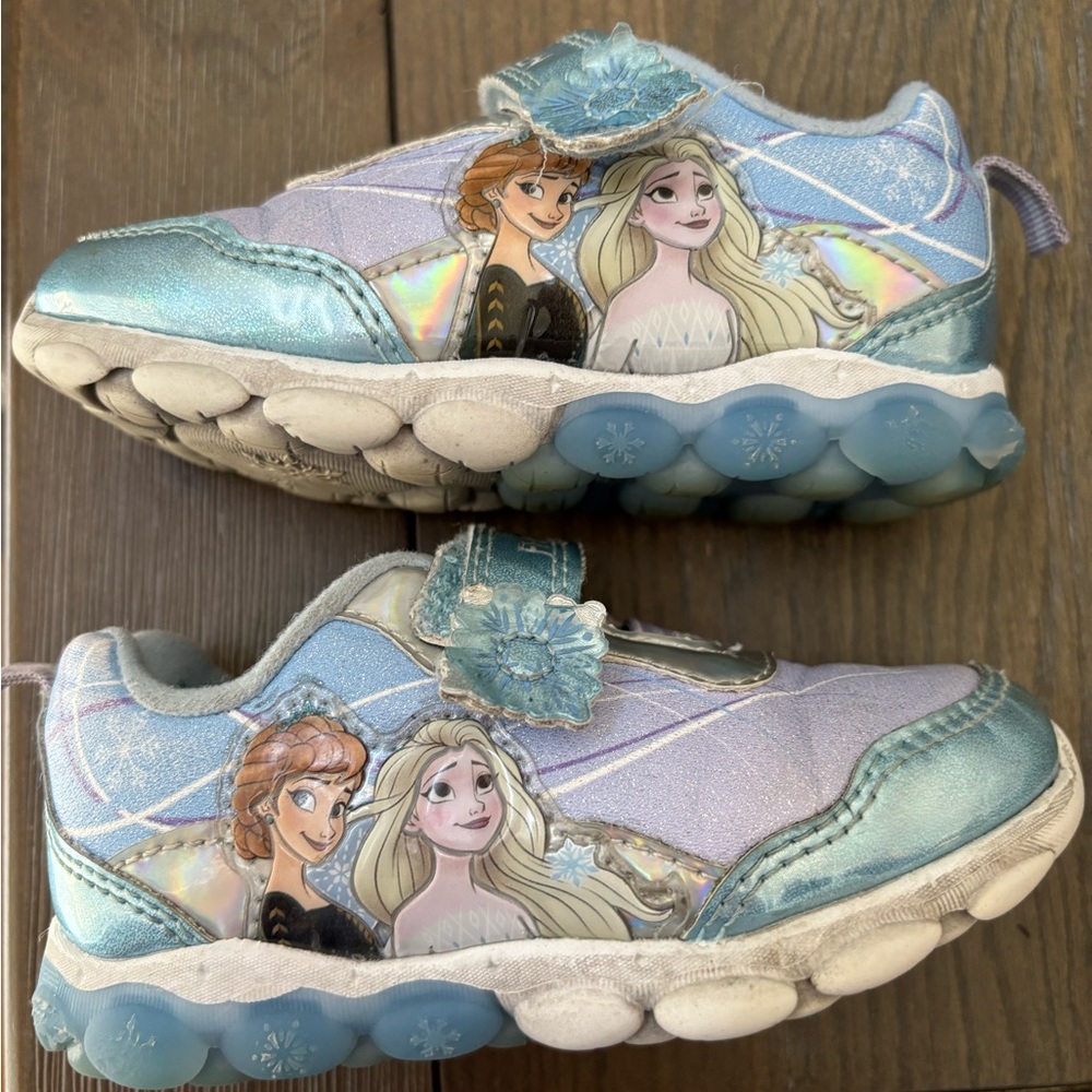 Frozen Toddler Sneakers - Blue and White